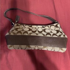 Coach Brown Signature Wristlet
